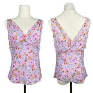 Context Silk Ditzy Floral Y2K Cami Tank Top , Size 4